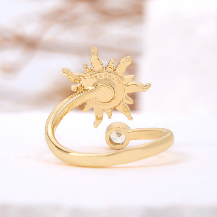 Bague en pierre d'opale rose œil de chat avec éclat de soleil Olivenorma