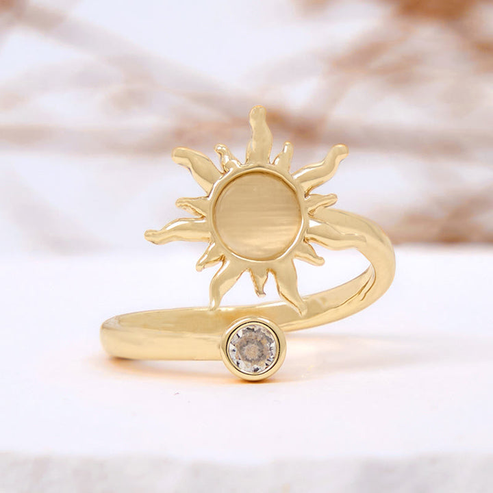 Bague en pierre d'opale rose œil de chat avec éclat de soleil Olivenorma