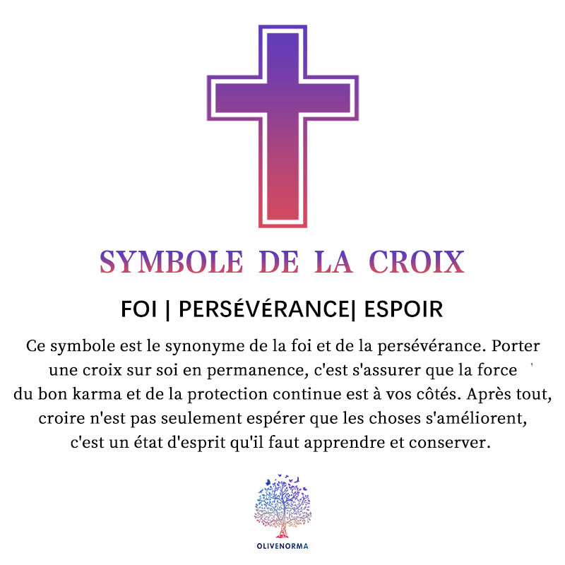 Bracelet chapelet avec pendentif croix en améthyste Olivenorma