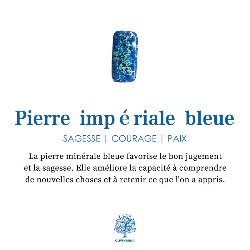 Bracelet enveloppant pour Apple Watch avec pierre empereur bleue Olivenorma