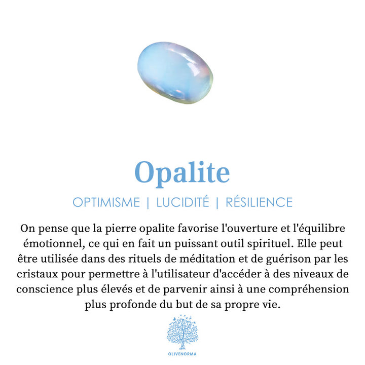 Bracelet à trois couches de gravier de cristal irrégulier naturel Olivenorma