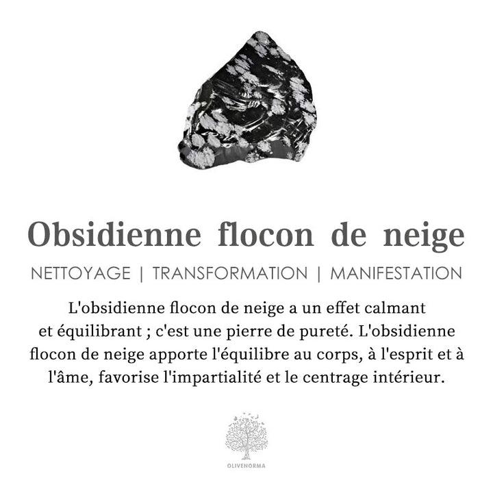 Bracelet homme en obsidienne flocon de neige en pierre de lave et étoile à huit branches Olivenorma