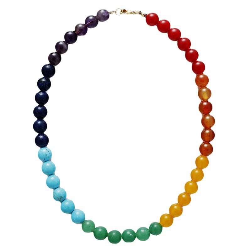Collier de perles de chakra de 8 mm Olivenorma