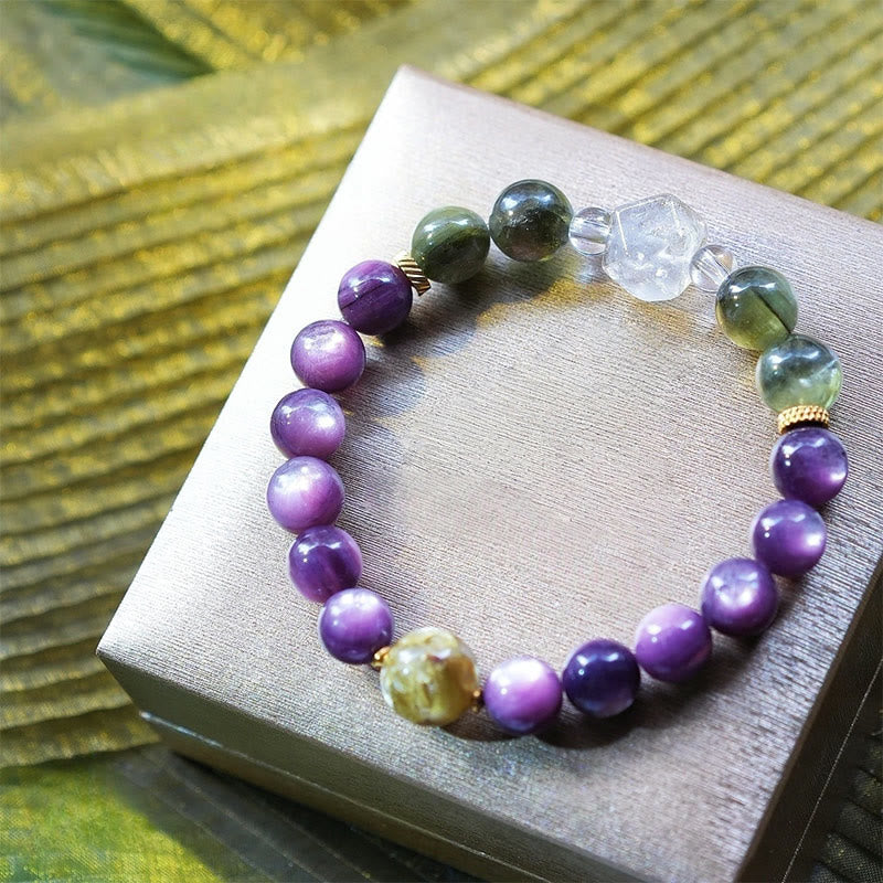 Bracelet de perles en pierre naturelle Olivenorma Ninth Purple Fire