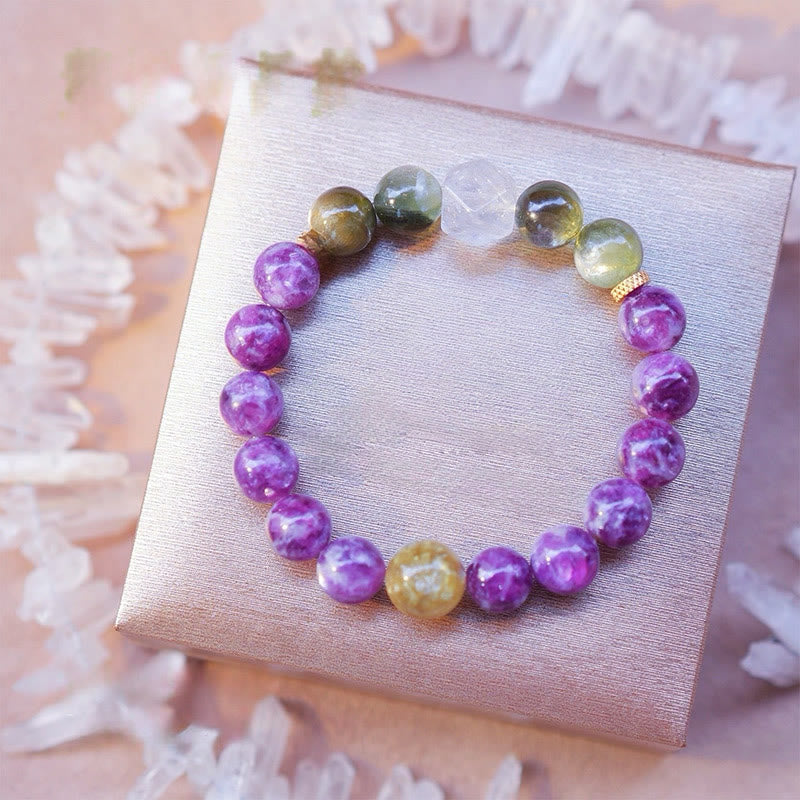 Bracelet de perles en pierre naturelle Olivenorma Ninth Purple Fire