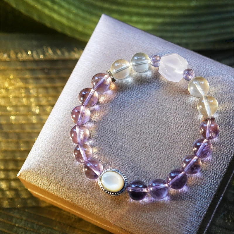 Bracelet de perles en pierre naturelle Olivenorma Ninth Purple Fire
