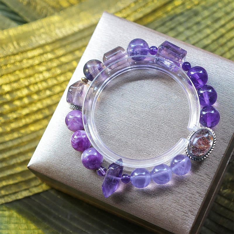 Bracelet de perles en pierre naturelle Olivenorma Ninth Purple Fire