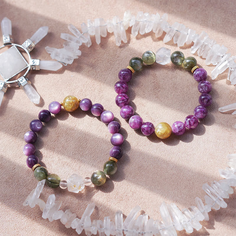 Bracelet de perles en pierre naturelle Olivenorma Ninth Purple Fire