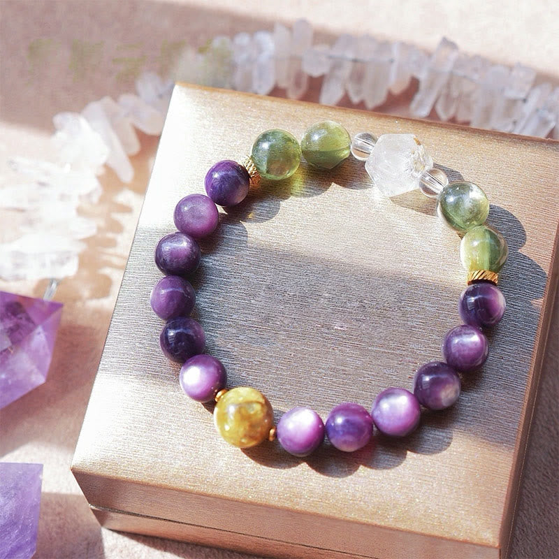 Bracelet de perles en pierre naturelle Olivenorma Ninth Purple Fire