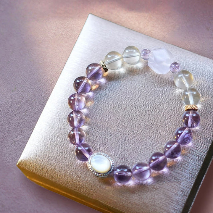 Bracelet de perles en pierre naturelle Olivenorma Ninth Purple Fire
