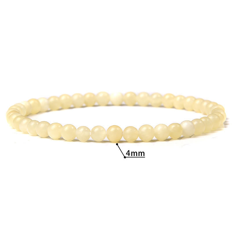 Bracelet en perles de pierre naturelle Olivenorma de 4 mm