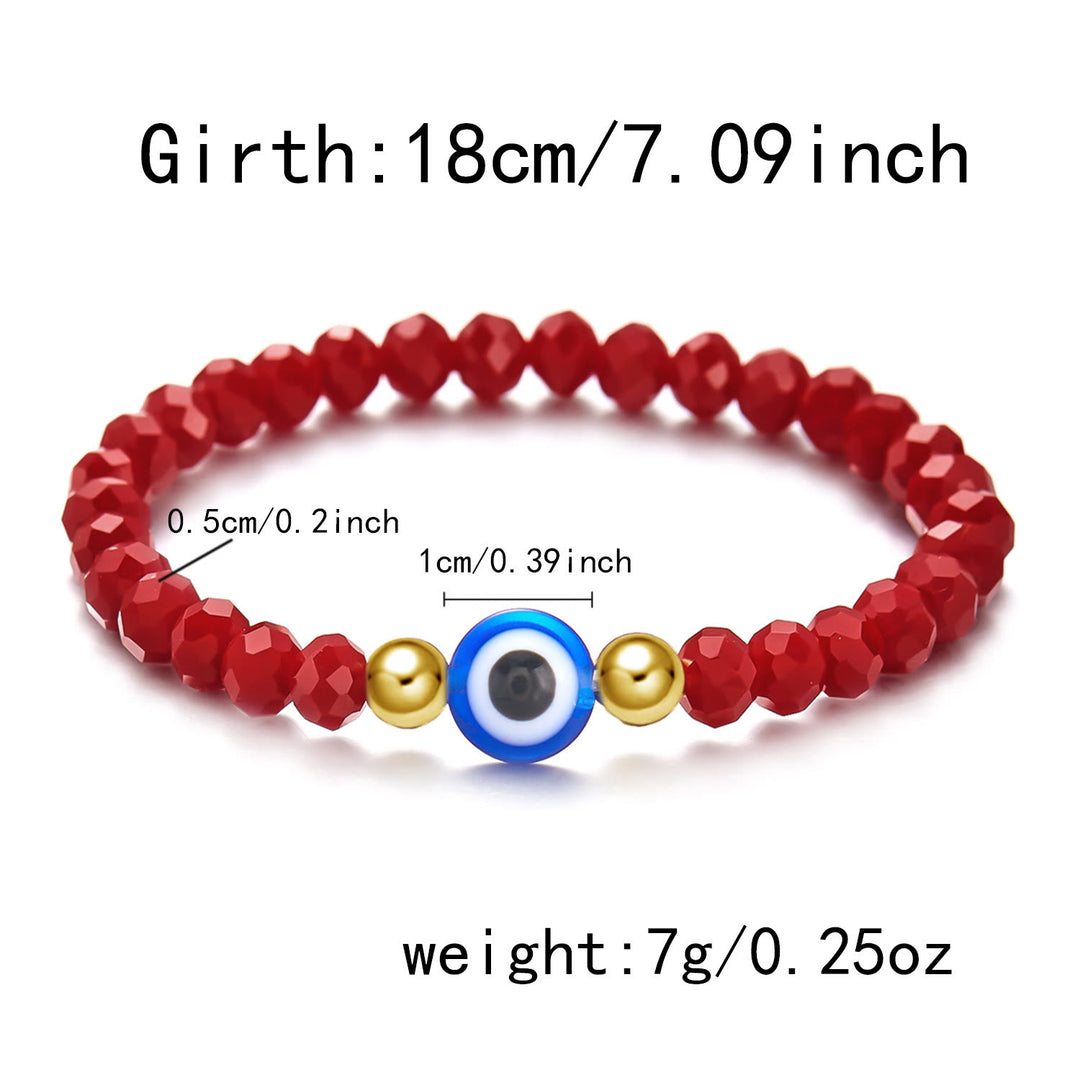 Bracelet en perles d'hématite et d'obsidienne avec œil de tigre et mauvais œil Olivenorma