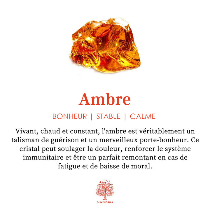 Bracelet de perles Arbre de vie Chakra Ambre Olivenorma