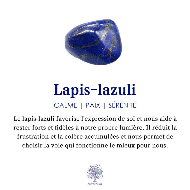 Bracelet de perles en améthyste, lapis-lazuli et fluorite verte Olivenorma