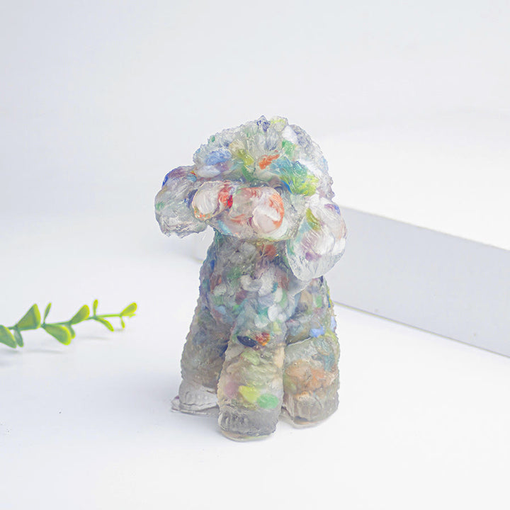 Décoration en pierre précieuse naturelle en cristal de caniche Olivenorma