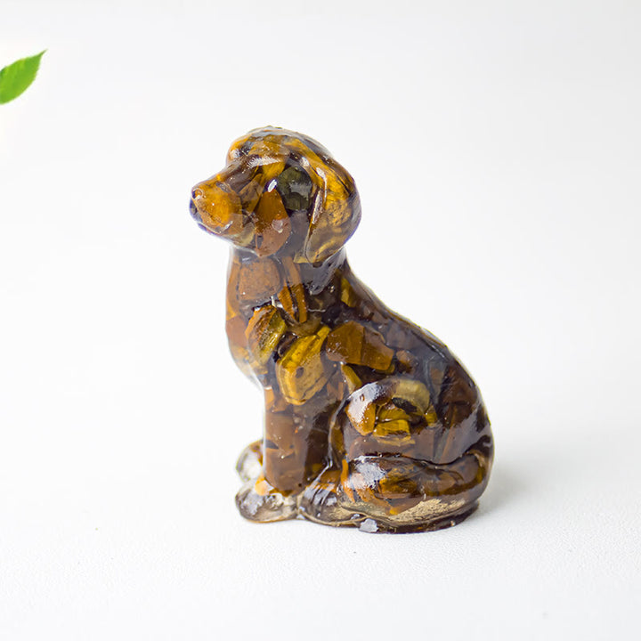 Décoration en pierre précieuse époxyde de gravier cristallin Olivenorma