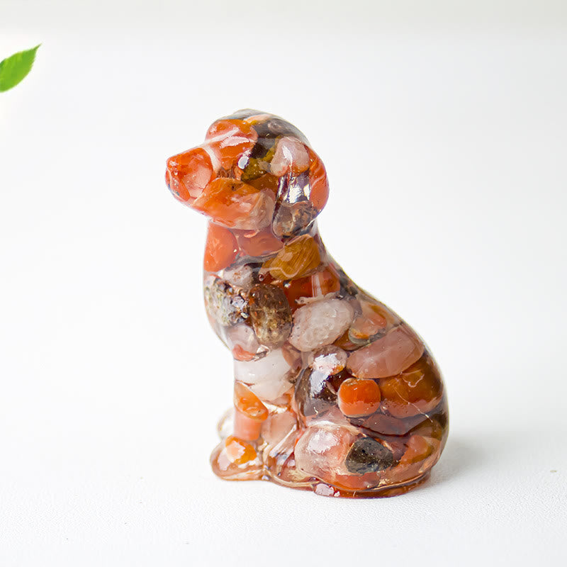 Décoration en pierre précieuse époxyde de gravier cristallin Olivenorma