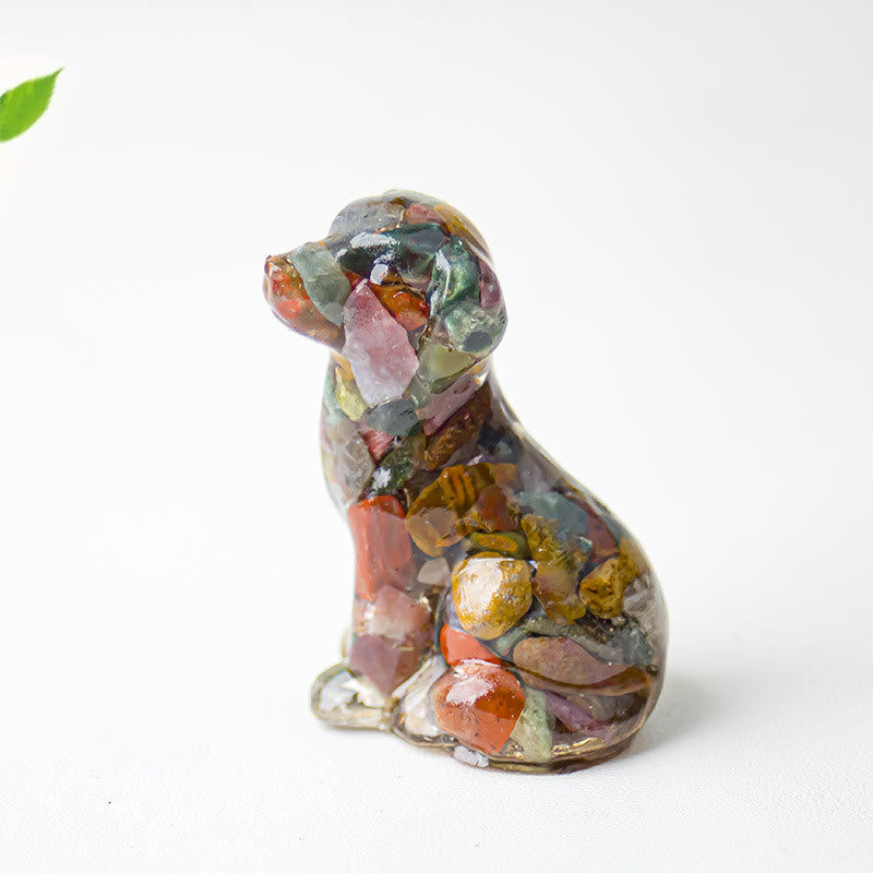 Décoration en pierre précieuse époxyde de gravier cristallin Olivenorma