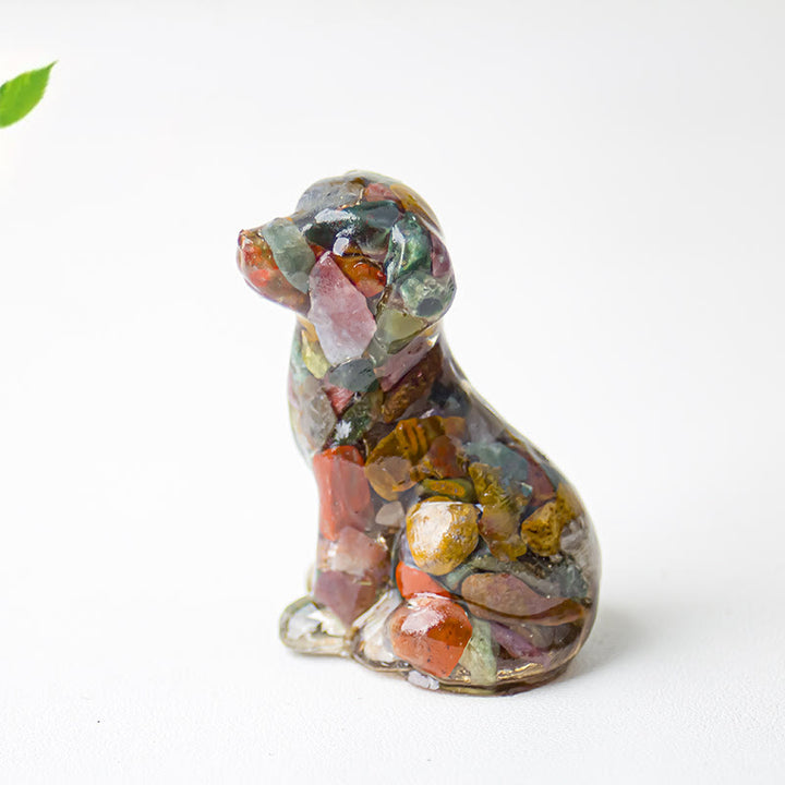 Décoration en pierre précieuse époxyde de gravier cristallin Olivenorma