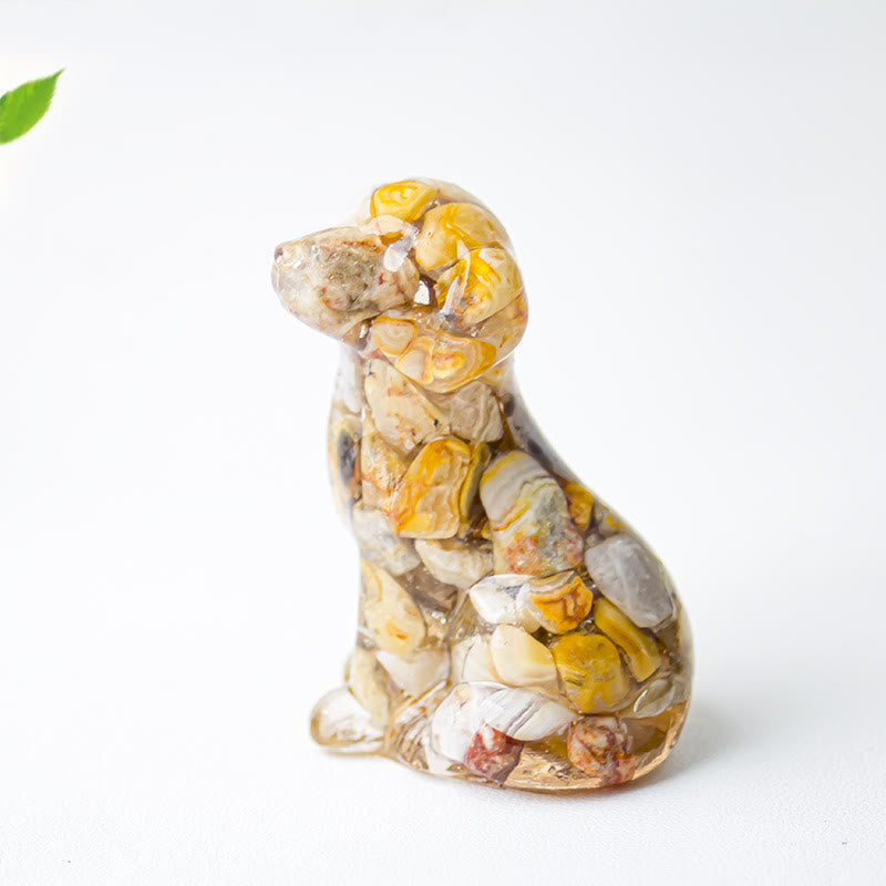 Décoration en pierre précieuse époxyde de gravier cristallin Olivenorma