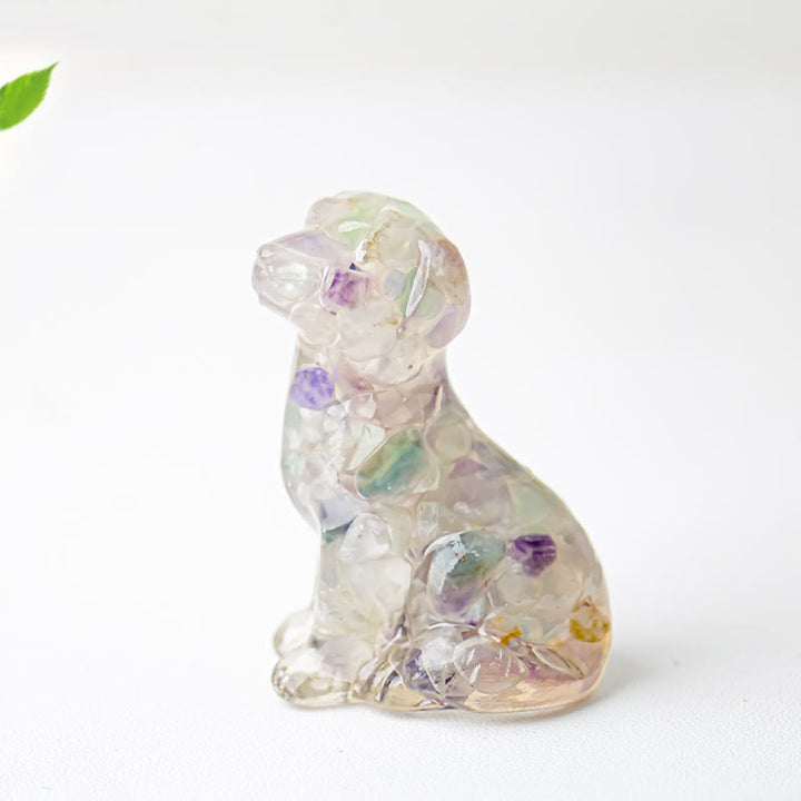 Décoration en pierre précieuse époxyde de gravier cristallin Olivenorma