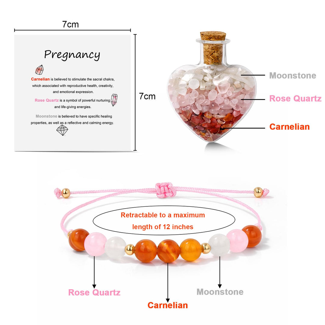 Bracelet en cristal naturel Olivenorma Healing Gift Wish Bottle