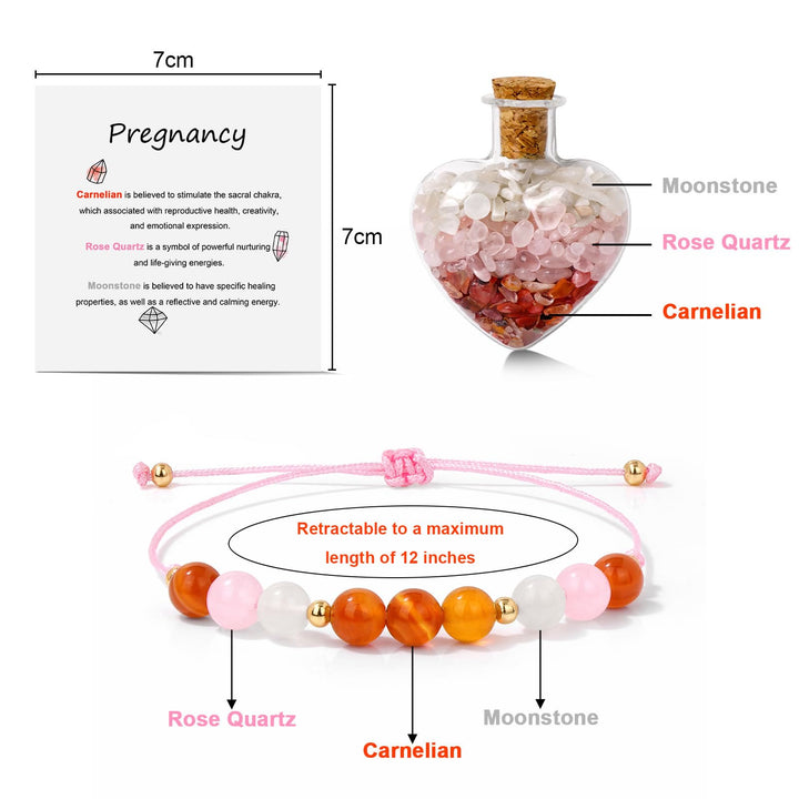 Bracelet en cristal naturel Olivenorma Healing Gift Wish Bottle