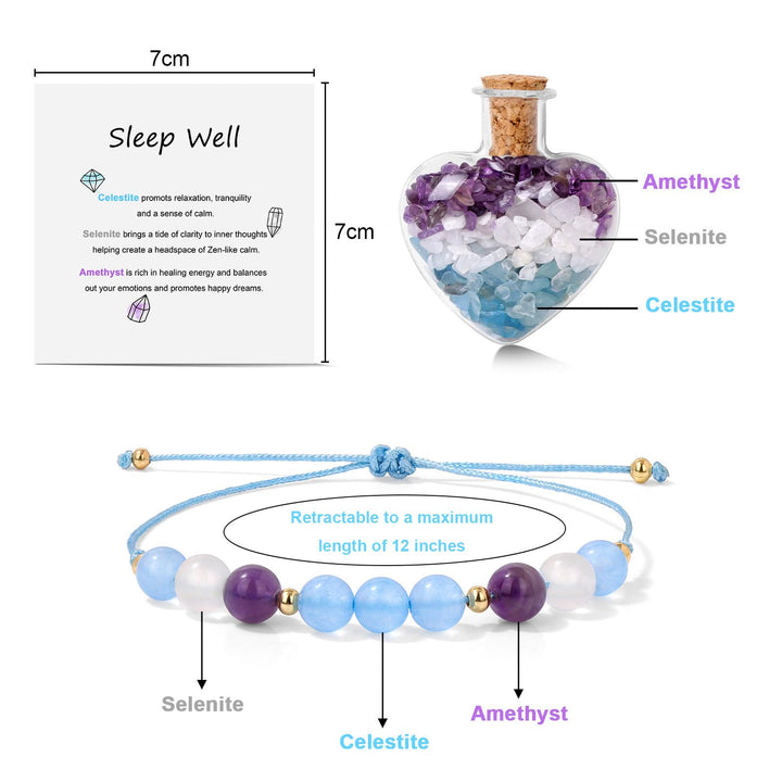 Bracelet en cristal naturel Olivenorma Healing Gift Wish Bottle