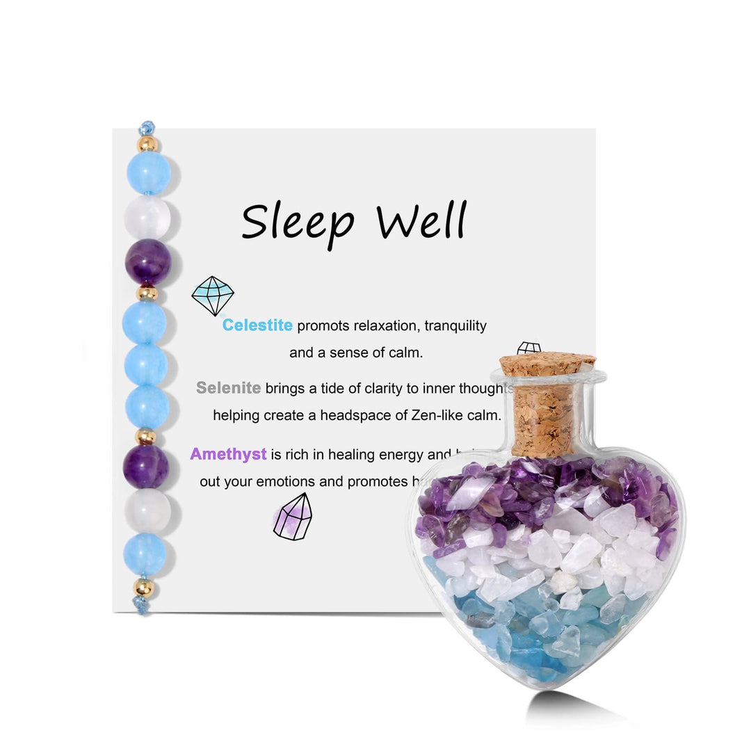 Bracelet en cristal naturel Olivenorma Healing Gift Wish Bottle