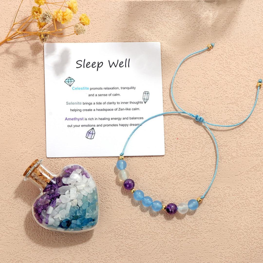 Bracelet en cristal naturel Olivenorma Healing Gift Wish Bottle