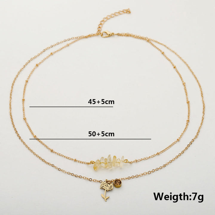 Collier de pierre de naissance en pierre naturelle Olivenorma