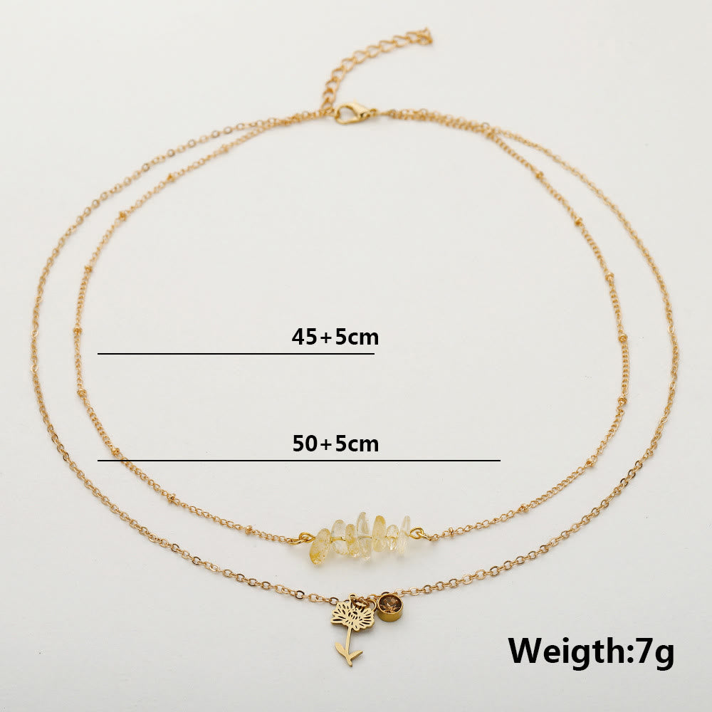 Collier de pierre de naissance en pierre naturelle Olivenorma