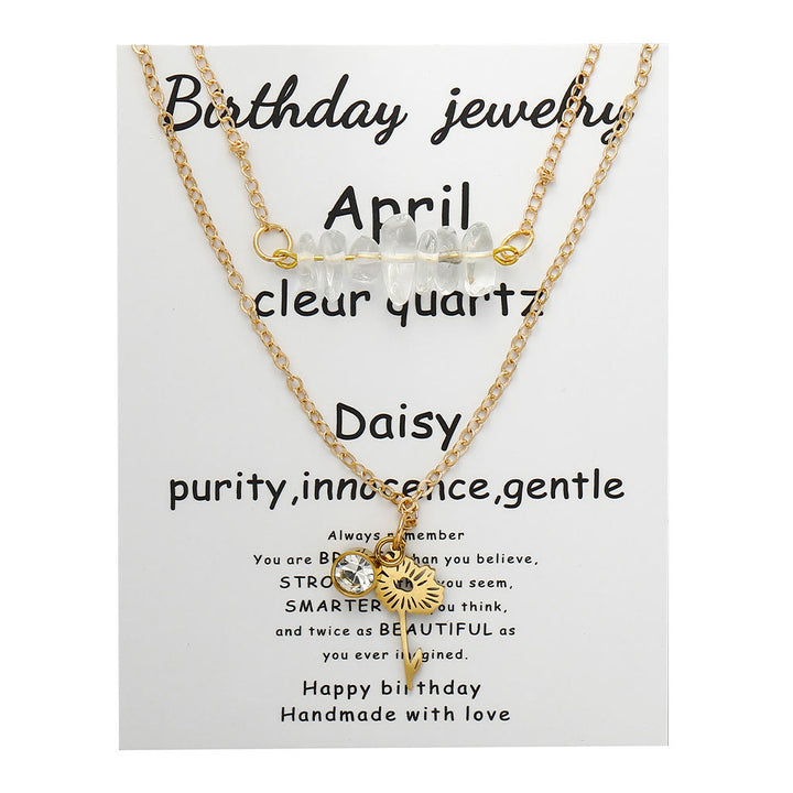 Collier de pierre de naissance en pierre naturelle Olivenorma