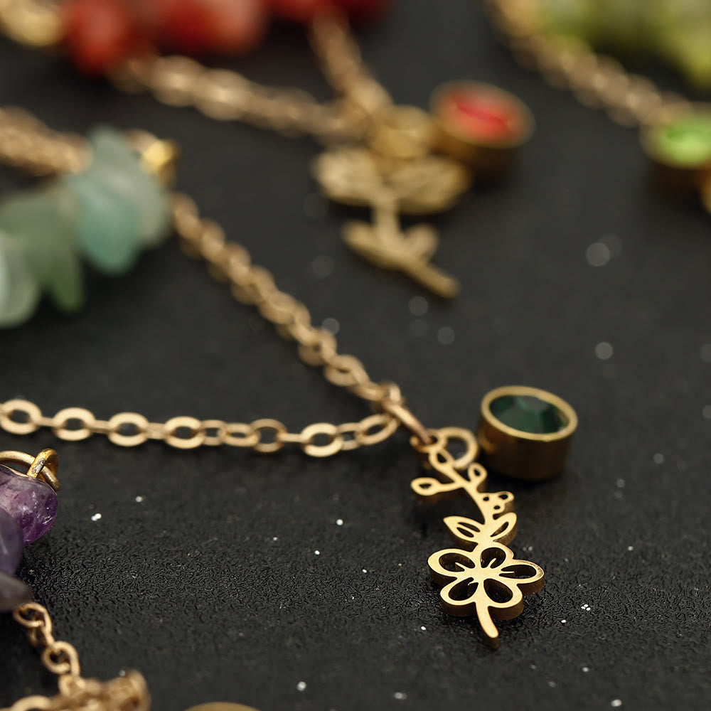 Collier de pierre de naissance en pierre naturelle Olivenorma