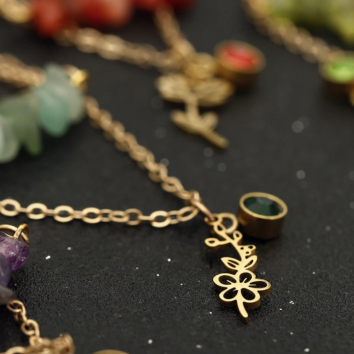 Collier de pierre de naissance en pierre naturelle Olivenorma