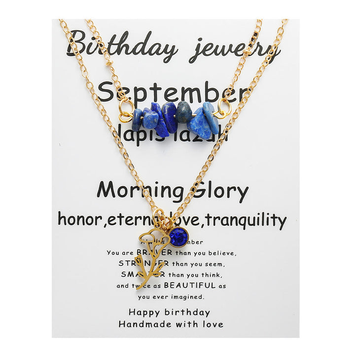 Collier de pierre de naissance en pierre naturelle Olivenorma