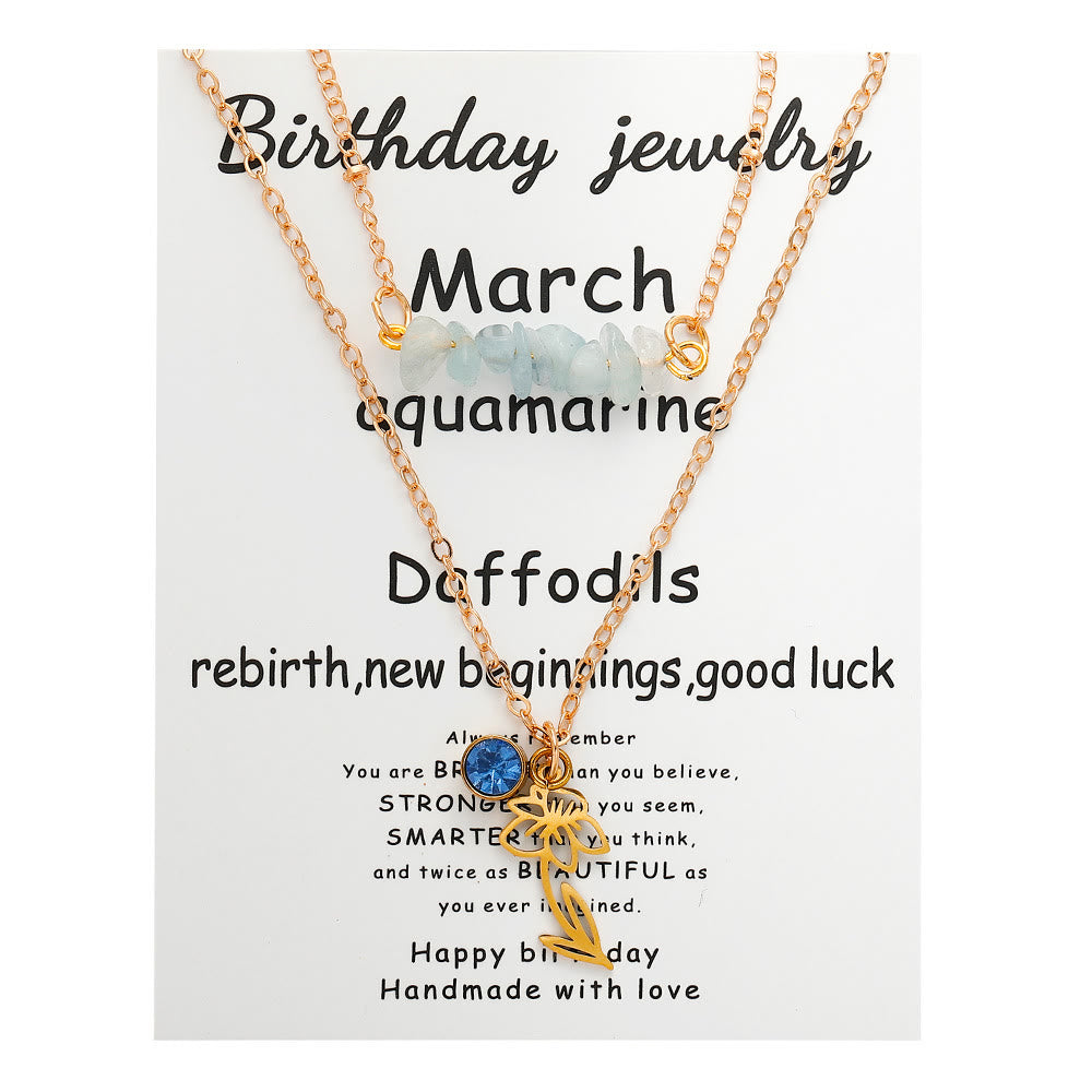 Collier de pierre de naissance en pierre naturelle Olivenorma