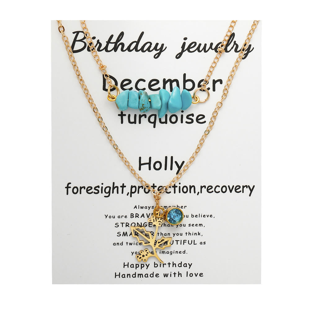 Collier de pierre de naissance en pierre naturelle Olivenorma