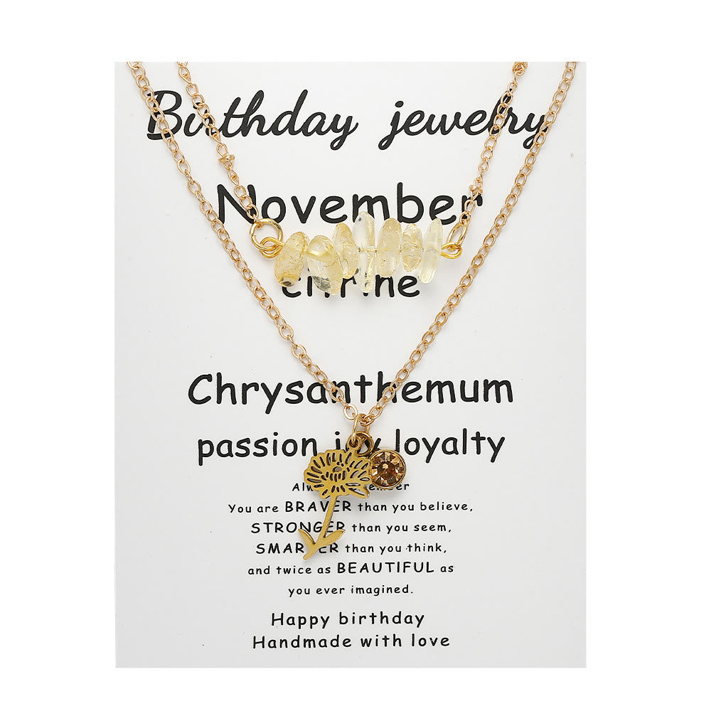 Collier de pierre de naissance en pierre naturelle Olivenorma