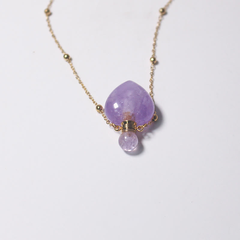 Collier diffuseur d'huiles essentielles Olivenorma en améthyste