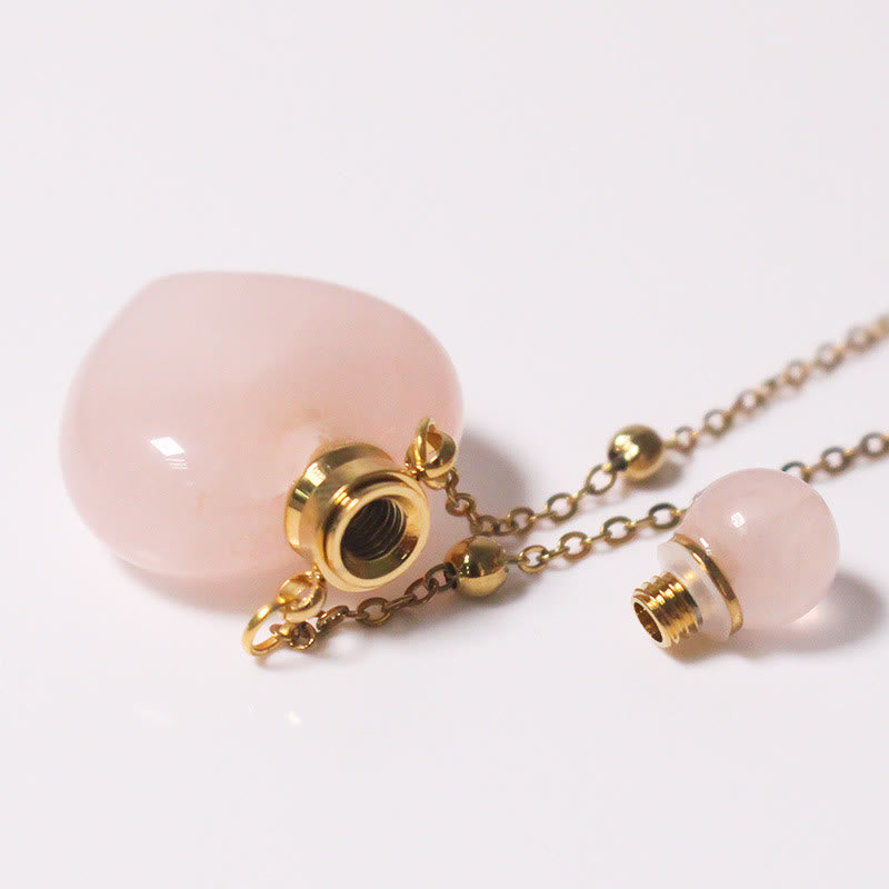 Collier diffuseur d'huiles essentielles en cristal Olivenorma en forme de cœur