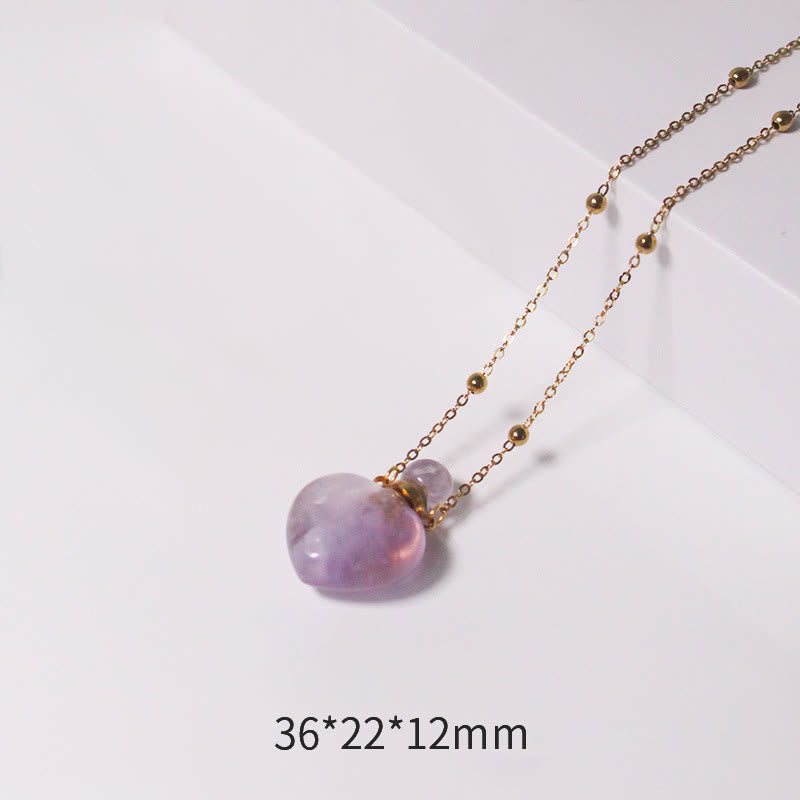 Collier diffuseur d'huiles essentielles en cristal Olivenorma en forme de cœur