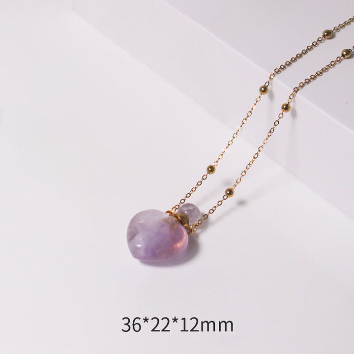 Collier diffuseur d'huiles essentielles en cristal Olivenorma en forme de cœur