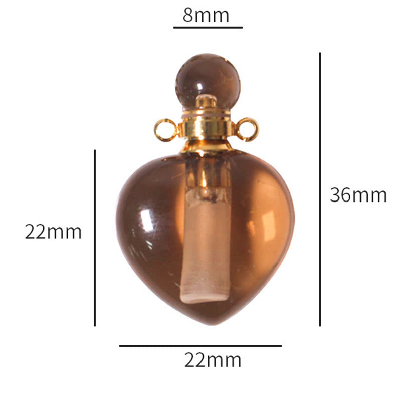 Collier diffuseur d'huiles essentielles en cristal Olivenorma en forme de cœur