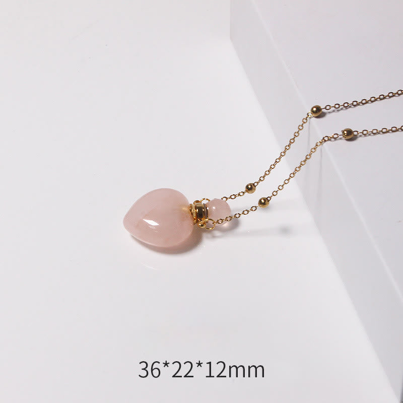 Collier diffuseur d'huiles essentielles en cristal Olivenorma en forme de cœur
