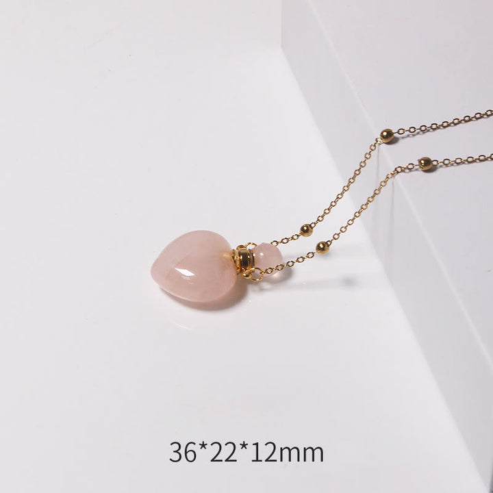 Collier diffuseur d'huiles essentielles en cristal Olivenorma en forme de cœur