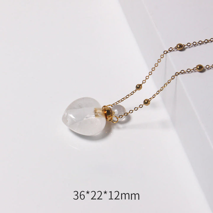Collier diffuseur d'huiles essentielles en cristal Olivenorma en forme de cœur