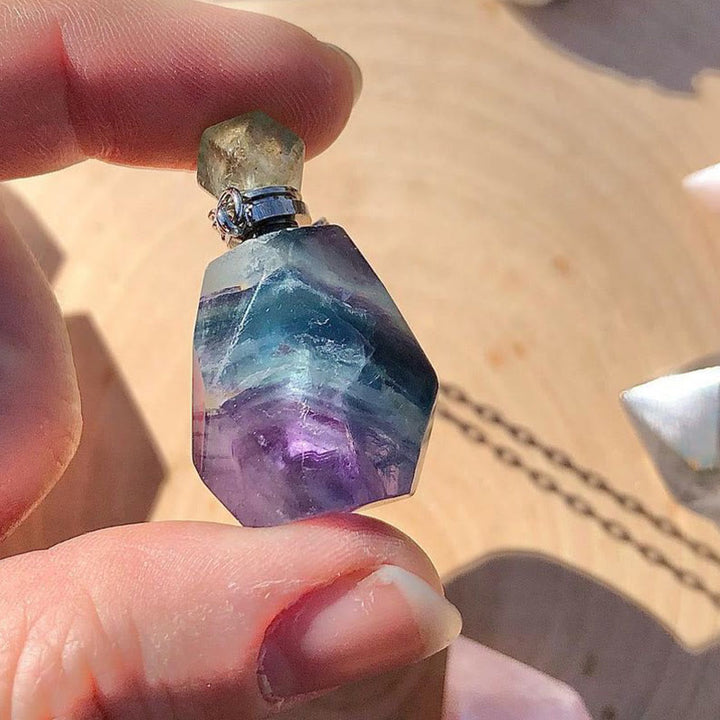 Collier diffuseur d'huiles essentielles en cristal Olivenorma