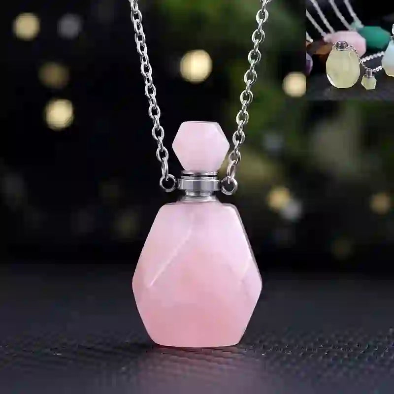 Collier diffuseur d'huiles essentielles Olivenorma avec flacon de parfum carré