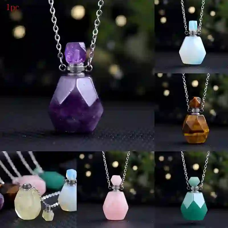 Collier diffuseur d'huiles essentielles Olivenorma avec flacon de parfum carré